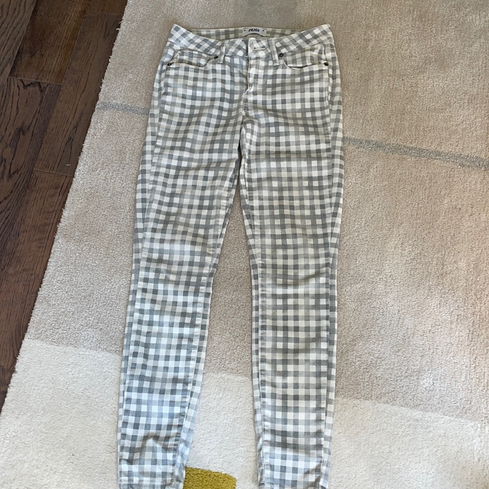 Paige checkered jean